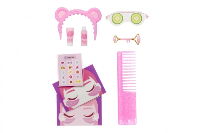Marionnette Rainbow High Junior pour la Soirée Pyjama, Bella Rose