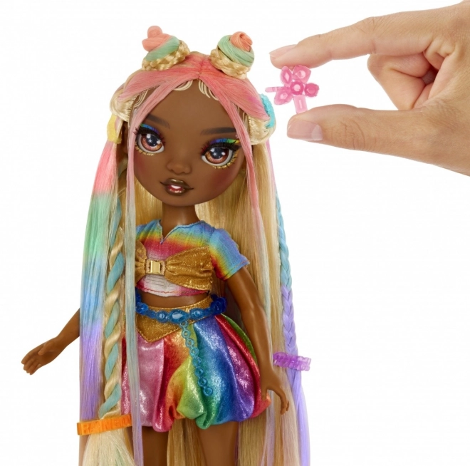 Poupée Rainbow High Meline avec craies pour cheveux