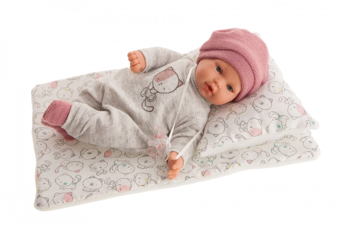 Antonio Juan 11115 KIKA - poupée réaliste avec sons et corps en tissu doux - 27 cm