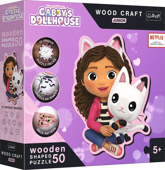 Puzzle en bois junior Gabby 50 pièces