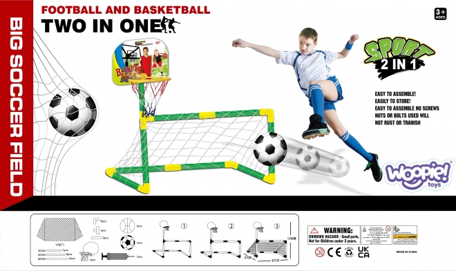 Ensemble sportif 2en1 Basket et Football pour enfants Woopie