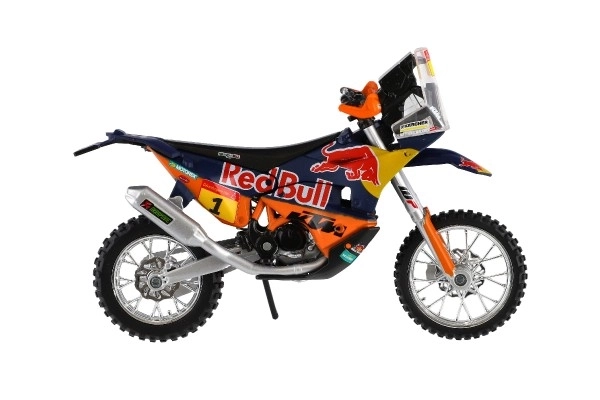 Modèle en métal moto BBURAGO RED BULL KTM Rallye Dakar 2019, 1:18