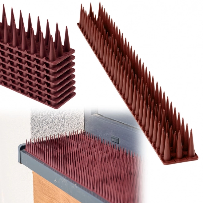 Pointes dissuasives pour pigeons marron 8 pièces 43 cm