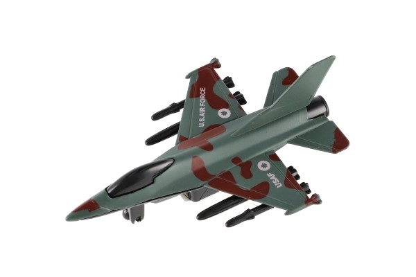 Avion de chasse coloré à rétro-friction