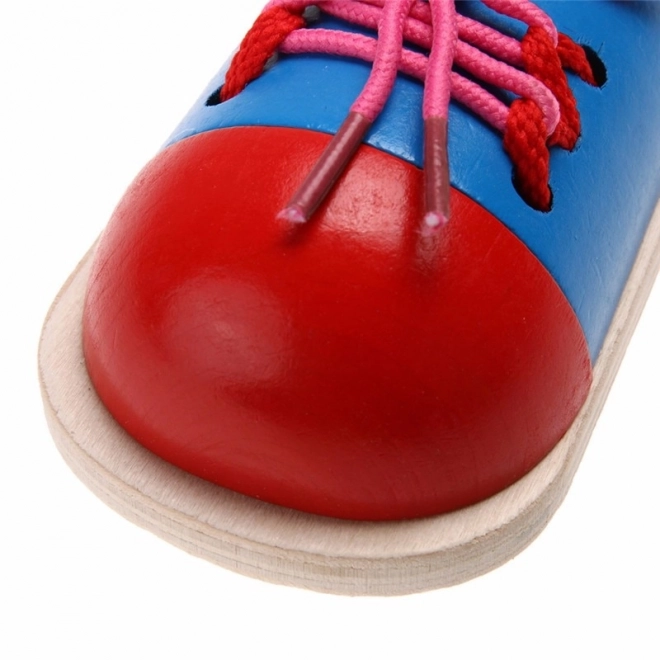 Chaussures à lacets en bois éducatives - 2 pièces