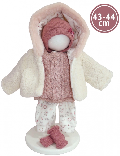 Poupée bébé réaliste avec sons et corps doux 44 cm