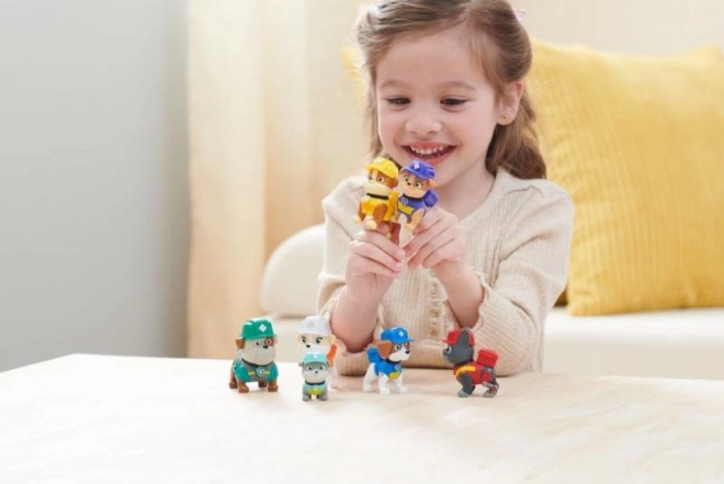 Figurines Pat' Patrouille – Rubble et son équipe, coffret cadeau 7 pièces