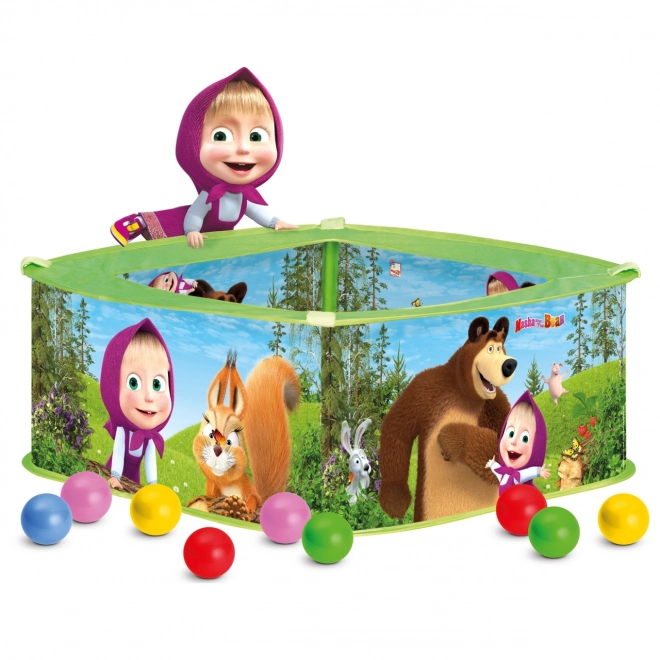 Bino Piscine à balles Masha et Michka