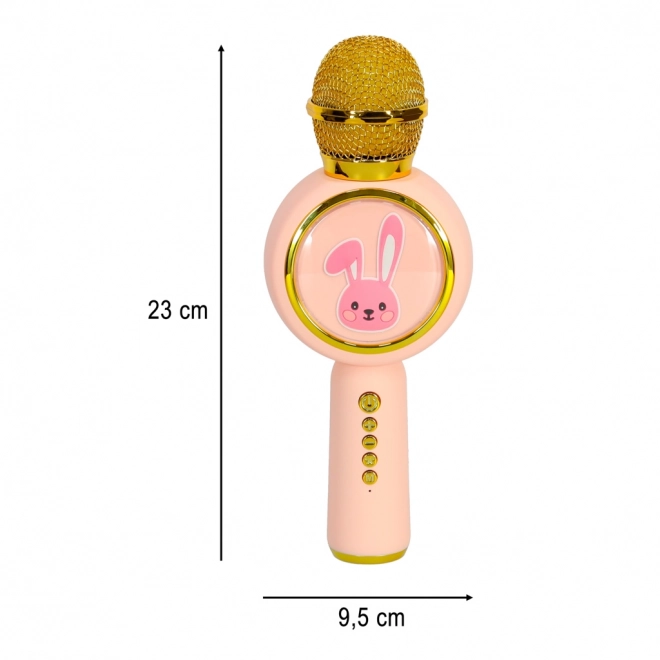 Microphone sans fil pour karaoké bunny rose