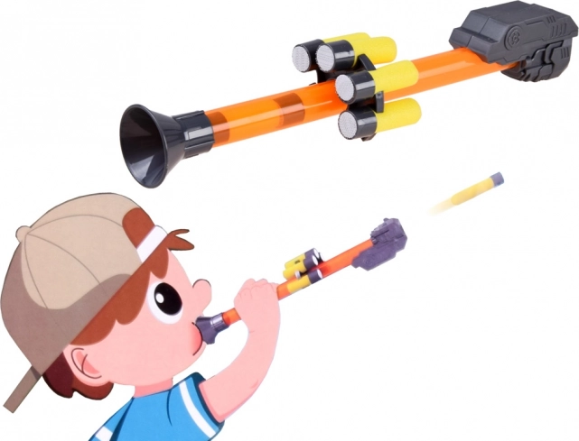 Sarbacane avec projectiles en mousse