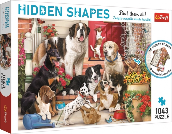 Puzzle formes cachées chien amusement