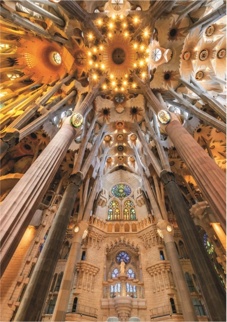 EDUCA Puzzle Sagrada Familia - intérieur, Barcelone (Espagne) 1000 pièces