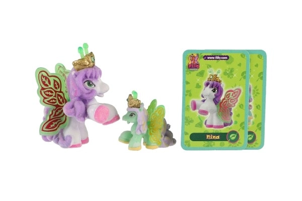 Figurines Filly Butterfly en peluche 2 pièces avec accessoires, assortiment de types sur carte 17x16,5cm