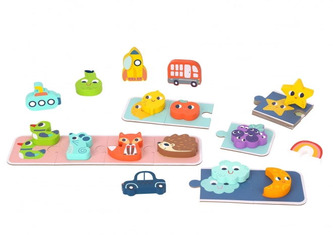 Woopie Green Pexeso en bois - Puzzle tactile