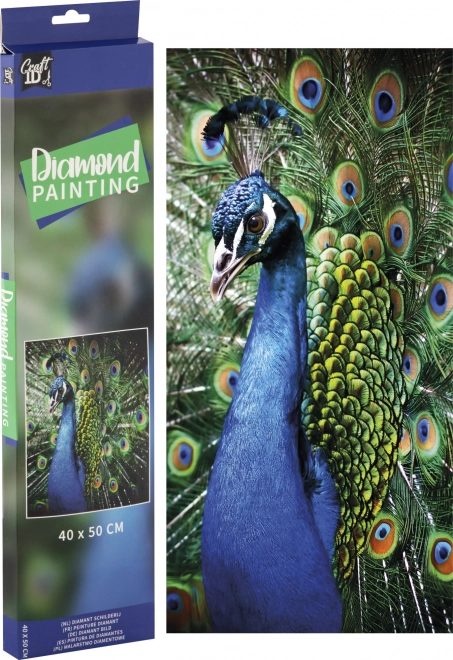 GRAFIX Peinture en Diamant Paon 40x50cm