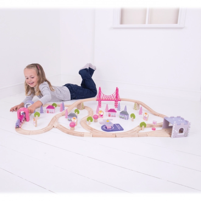 Bigjigs Rail Grande voie ferrée en bois de princesse