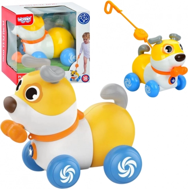 Woopie chien interactif 2-en-1 à pousser et à tirer 360° pour enfants