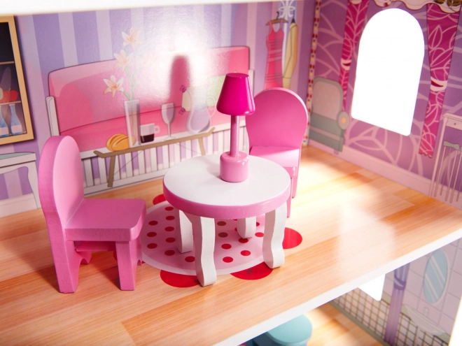 Maison de poupées en bois avec meubles - 70 cm