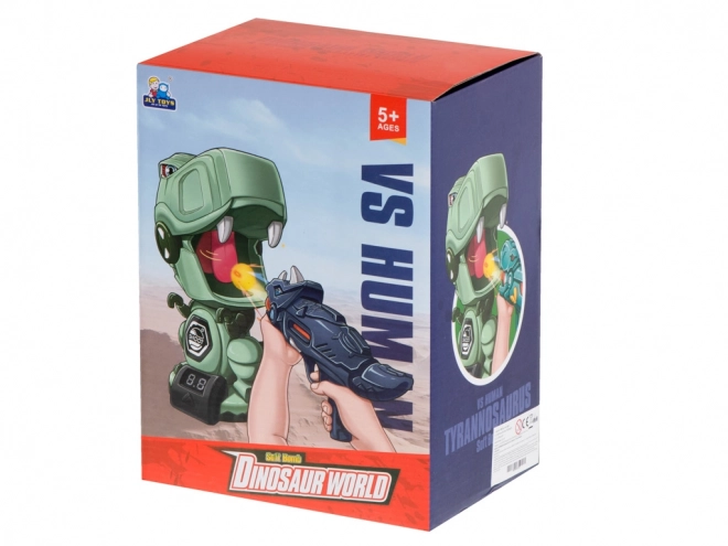 Jeu interactif de tir sur dinosaure avec pistolets et balles
