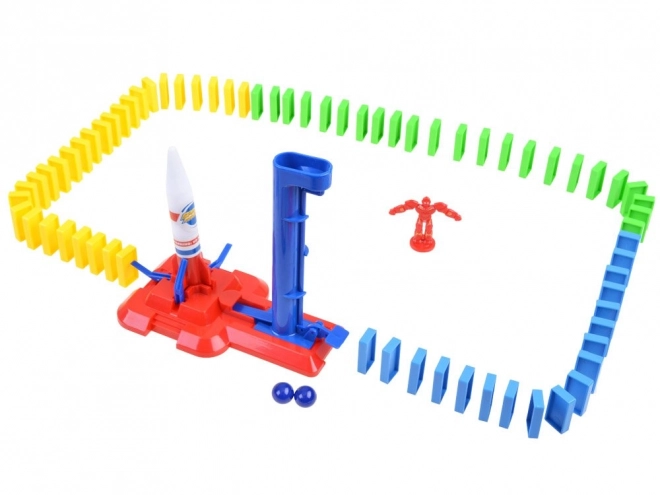 Domino cosmique avec fusée - jouet éducatif