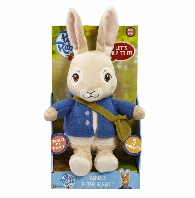 Rainbow Peluche parlante Lapin Pierre avec piles interchangeables