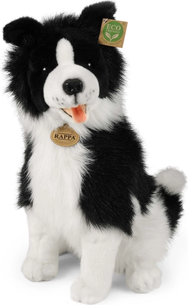 Chien en peluche border collie 40 cm éco‑responsable