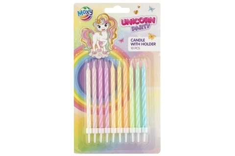 Bougies de gâteau licorne 10 pièces
