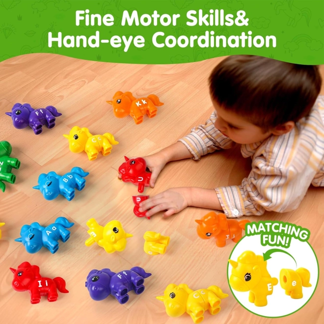 Woopie Montessori licornes - ensemble éducatif Corresponds aux lettres