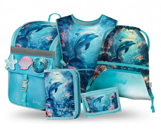 Ensemble d'affaires scolaires Baagl Zippy Dauphin