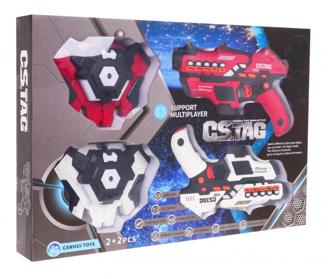Ensemble d'armes laser + boucliers avec fonction de fumée