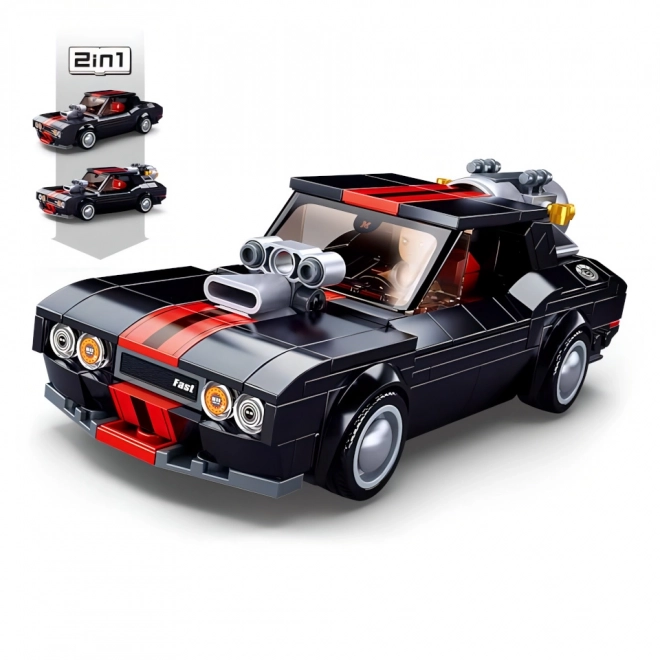 Sluban Model Bricks M38-B1085 Voiture de course de rue 2v1