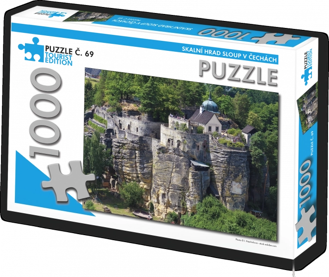 Puzzle touristique Château de roche Sloup en Tchéquie 1000 pièces