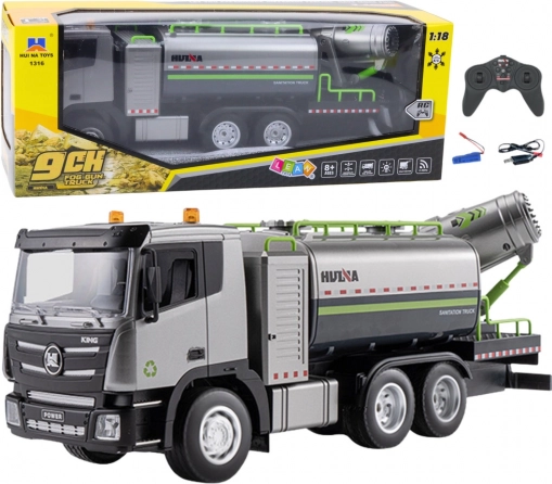 Camion-citerne RC avec pulvérisateur d’eau 1:18 HUINA
