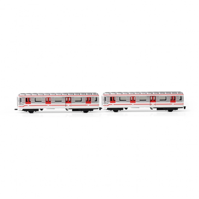 Métro pragois métal 16cm à rétrofriction en boîte 19,5x7x6cm