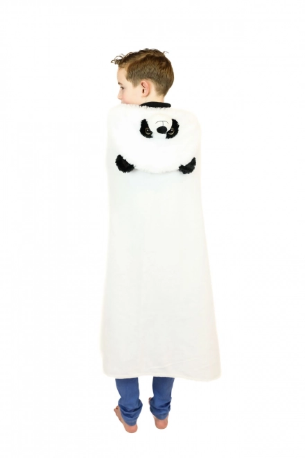 Cozy Noxxiez BL823 Panda - couverture chauffante à capuche avec motif animal et poches pattes