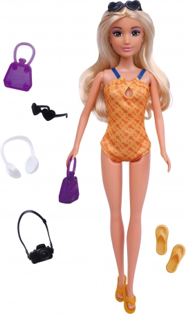 Poupée en maillot de bain avec accessoires