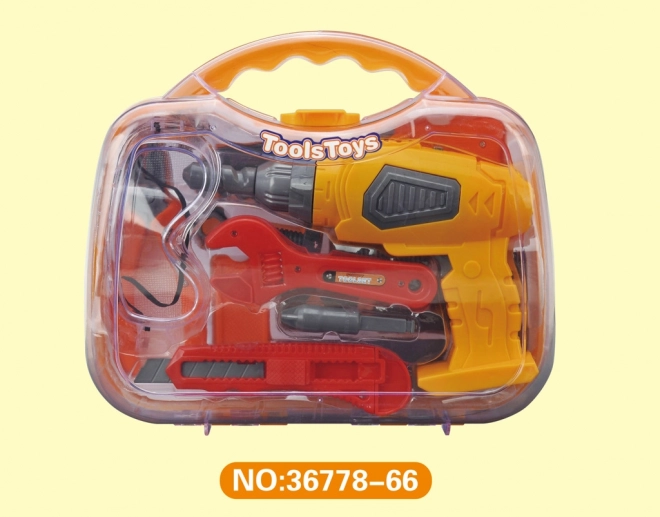 Outils dans une mallette pour petits bricoleurs