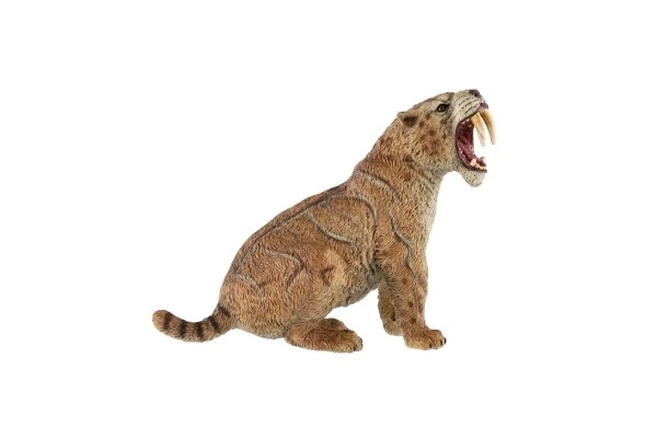 Tigre à dents de sabre jouet en plastique 11cm dans un sac