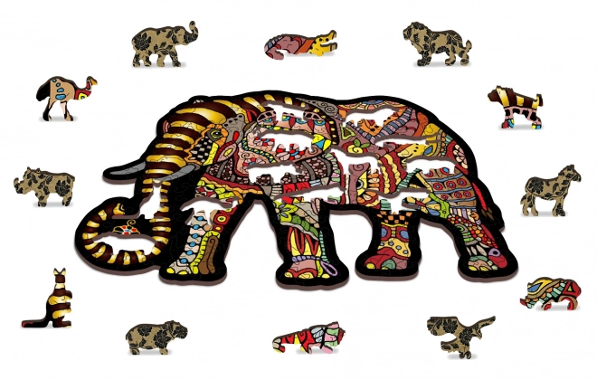 Puzzle en bois Wooden City Éléphant magique 150 pièces EKO