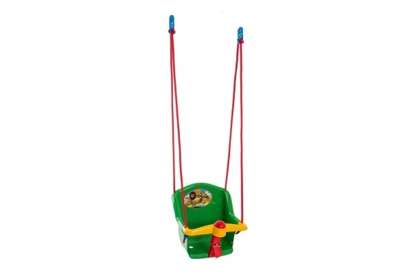 Balançoire Bébé avec sifflet en plastique vert capacité 20kg 35x34x35cm