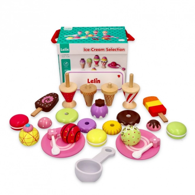Ensemble de glaces en bois - 25 glaces