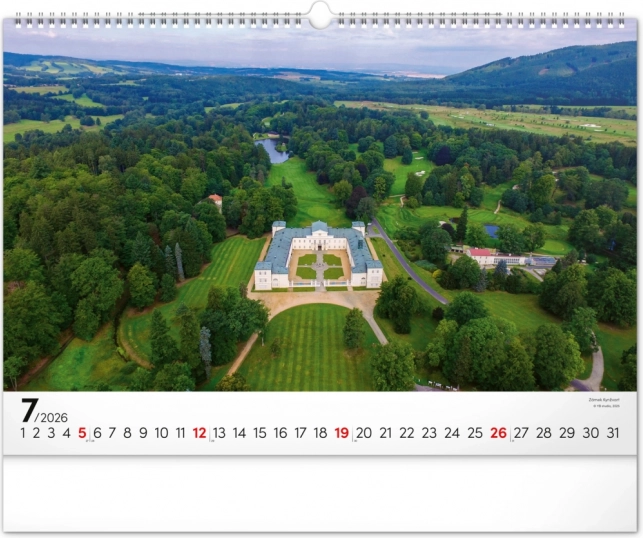 Calendrier mural Panoramata Tchèque 2026