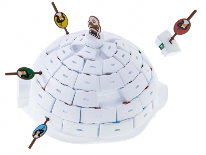 Jeu de société construis un igloo avec des pingouins