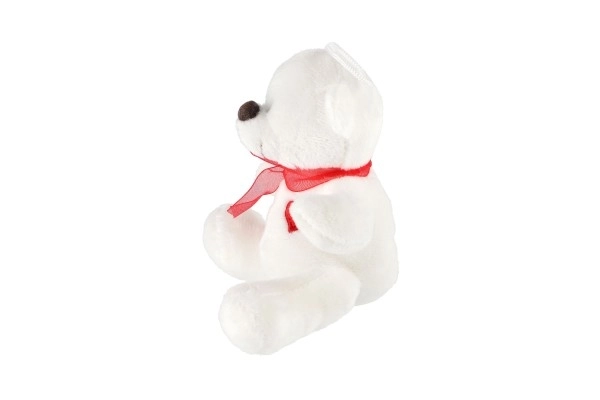 Ourson en peluche avec nœud et cœur 12 cm