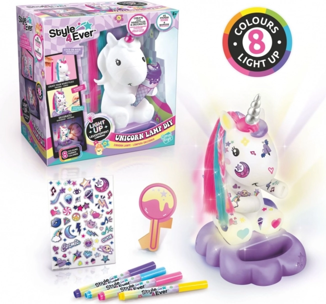 Style4Ever DIY lampe licorne pour enfants