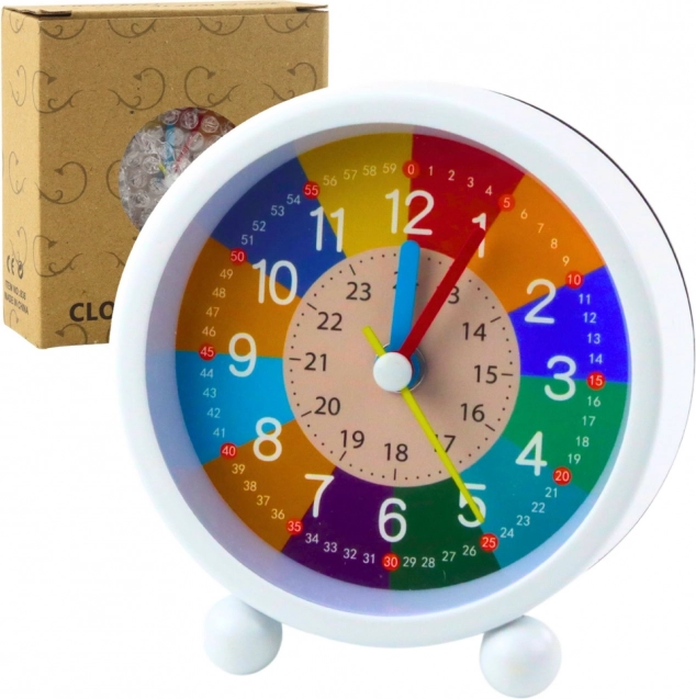 Réveil éducatif pour enfants sans tic-tac 9 cm coloré