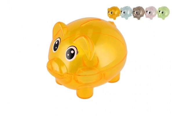 Tirelire transparente en forme de cochon 10 cm