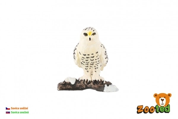 Hibou des neiges en plastique zooted 5cm dans un sac