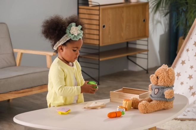 Ensemble de nourriture en bois pour enfants