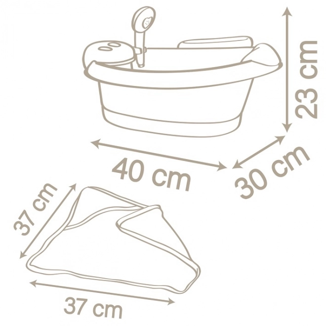 BN Baignoire pour poupées avec accessoires, électronique